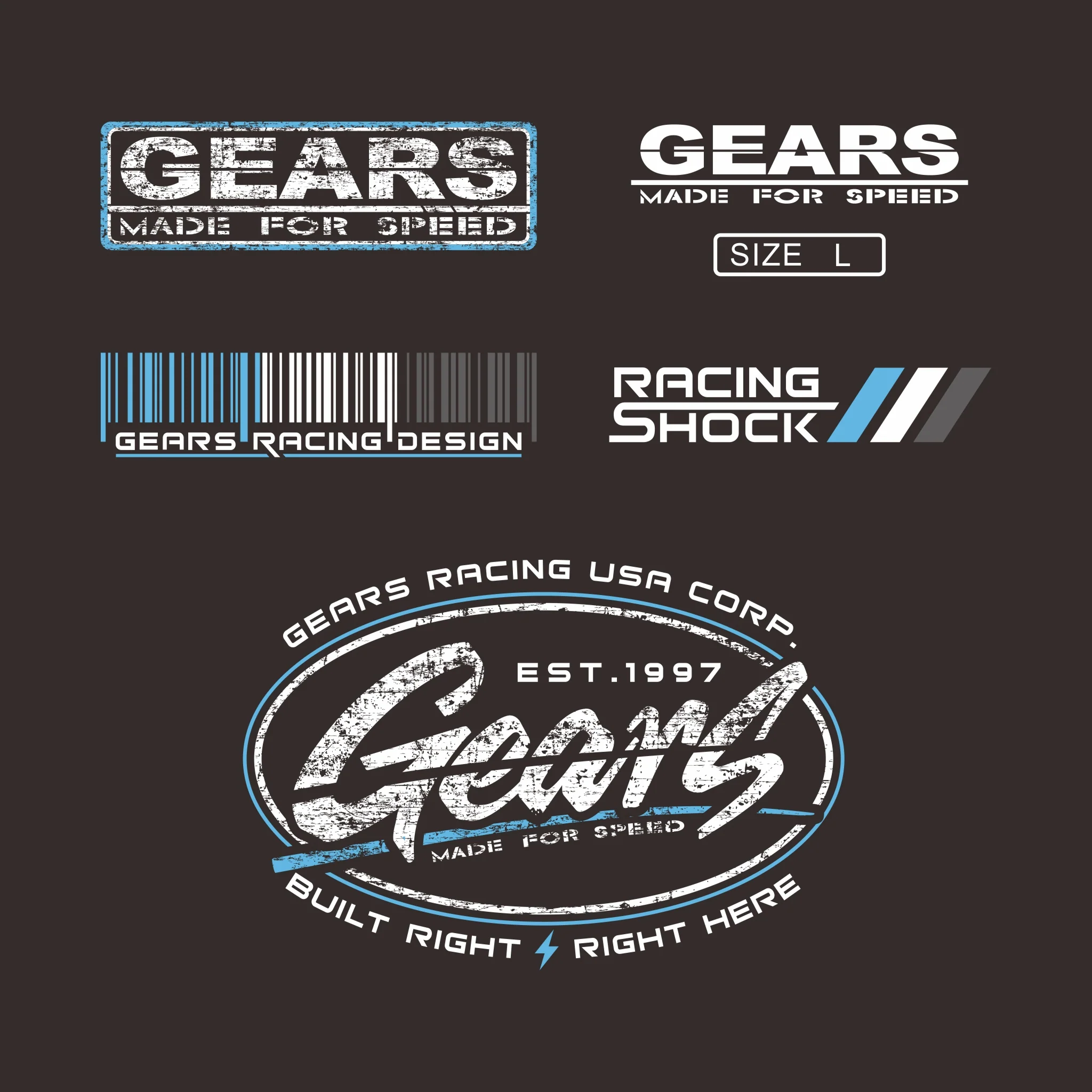 2021 Gears Racing Design Blue Blood T Shirt GRD-2110-TS - Image 4