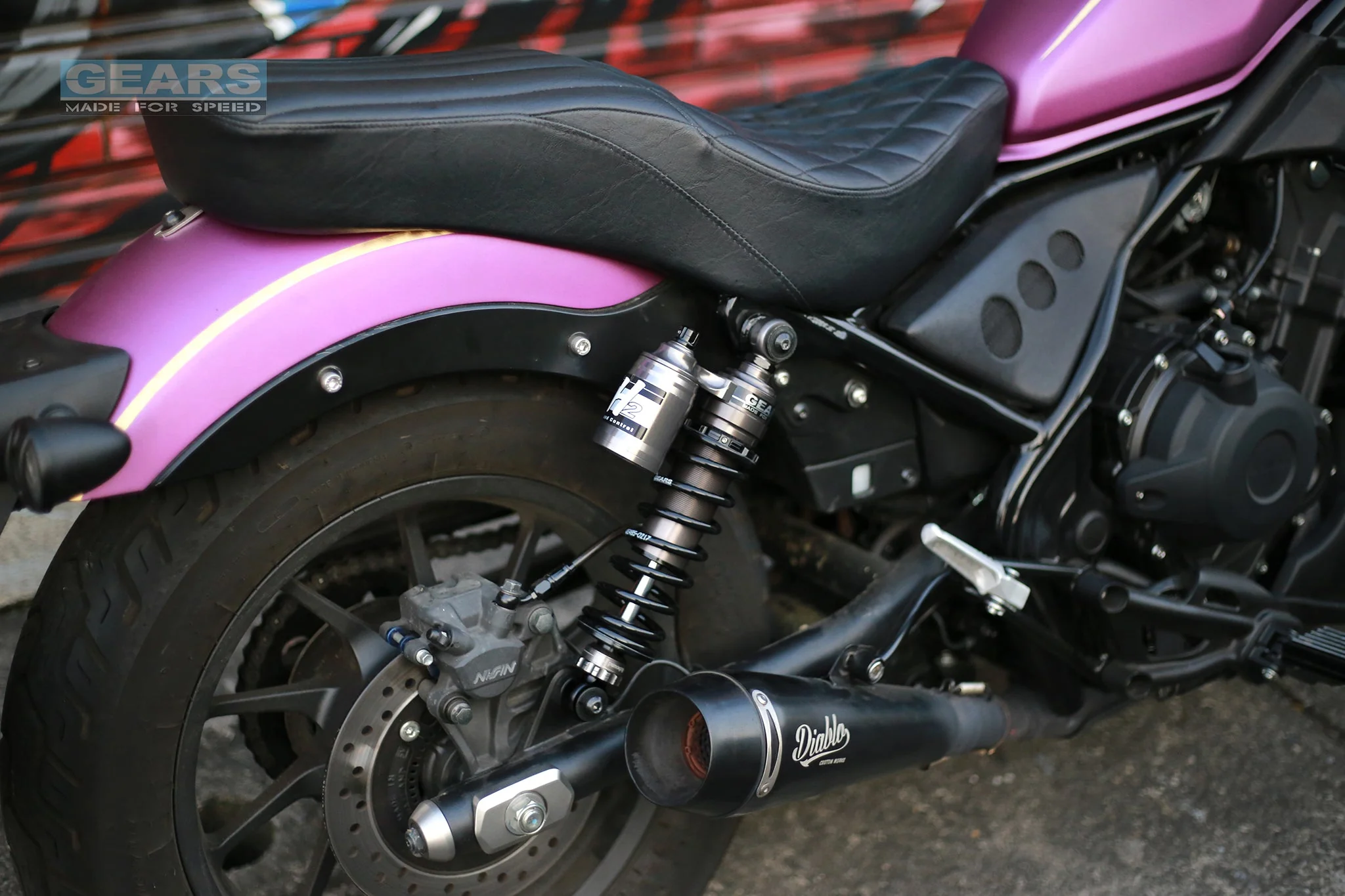 2024 Slight_Moto x Gears HONDA REBEL 300/REBEL 500 (19~)/REBEL 500S (22~) H2 Rear Suspension - Image 9